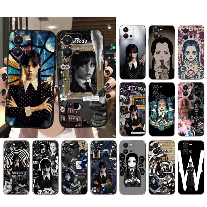 

Wednesday Phone Case For VIVO Y53S Y33S Y11S Y31 Y21 Y70 Y20 Y21S Y72 Y55 Y76 Y51 Y01 V23E V21 V23 V21E Case