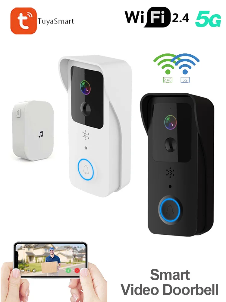 

Tuya Smart Home Security Protection WIFI Wireless Doorbell Intelligent Video Intercom Outdoor Waterproof Door Bell Camera