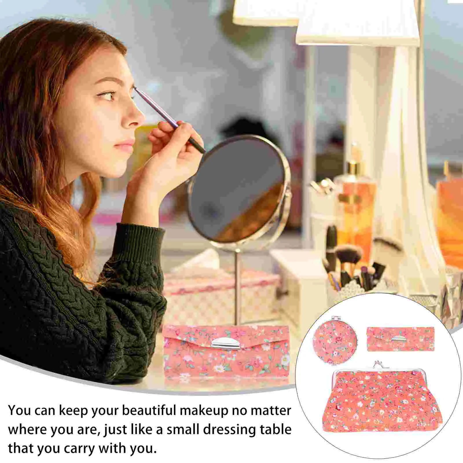 3 шт./компл. сумка из трех предметов держатель для губной помады женский чехол