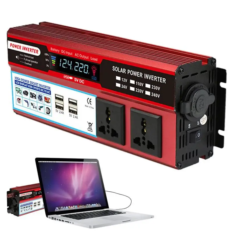 

Car Power Inverter Vehicle Power Inverter Modified Multifunctional Power Inverters 2000W AC 100V-120V/AC 220-240V Power Inverter