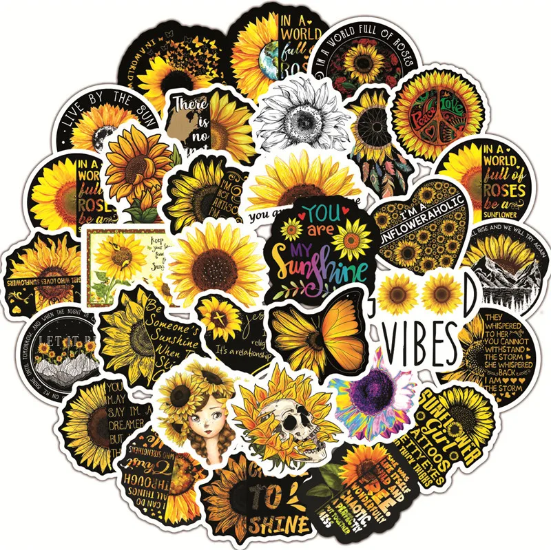 

Cute Anime Laptop Phone Sketchbook You Are My SunShine Stickers Cartoon for kids aesthetic Toy DIY Bicycle Waterproof stickers