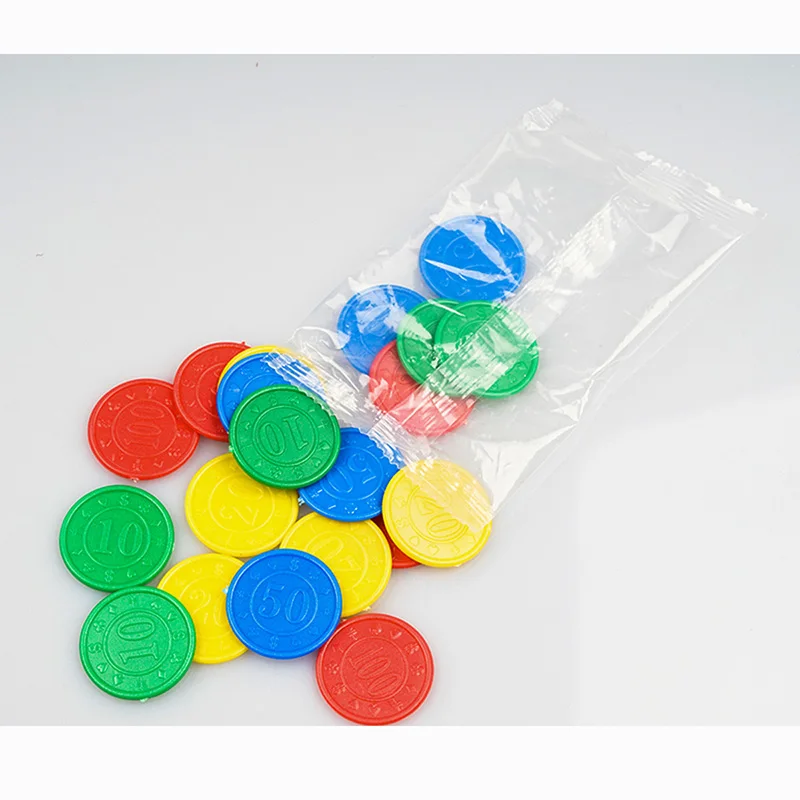 10/20/50/100 Value Coins 32 pcs/set piece Plastic Round | Board Game