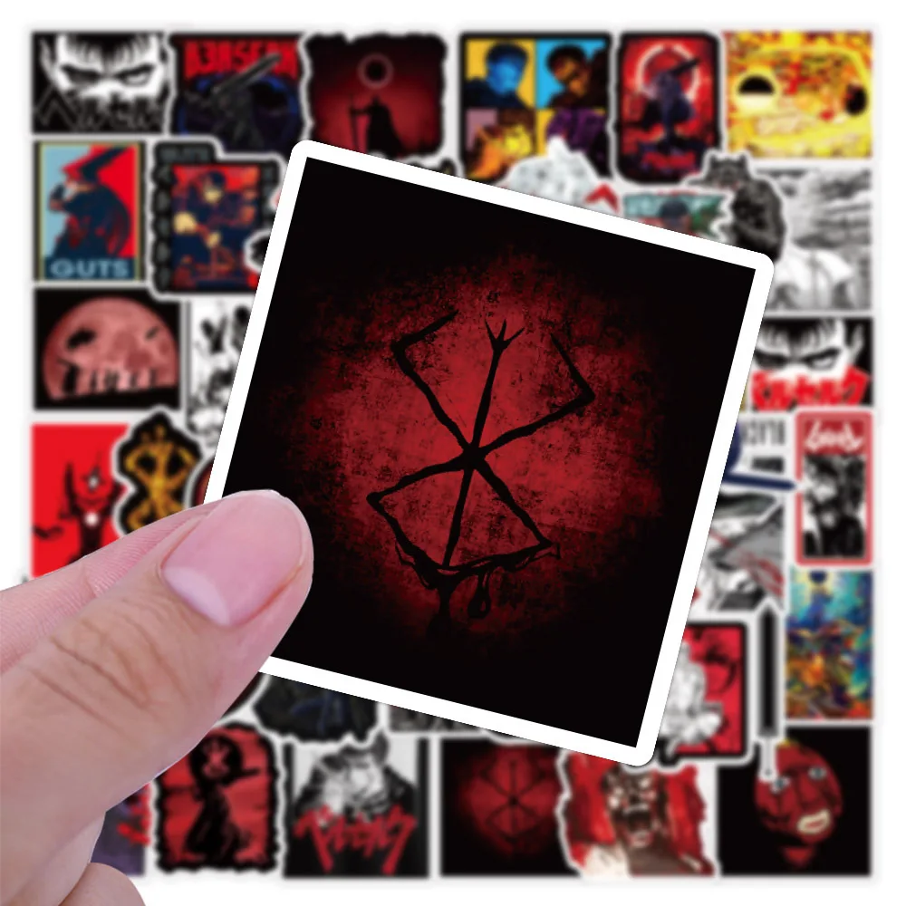 

50pcs Cartoon Japanese Stationery Sticker Swordsman Legend Berserk Stickers Motorcycle Helmet Mobile Phone Case School Supplies