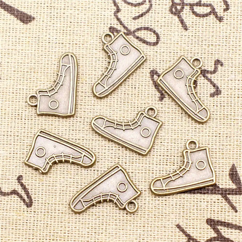 

Shoes Nail Charms Pendant Diy Children Diy 15X20mm Antique Bronze Color 20 Pieces