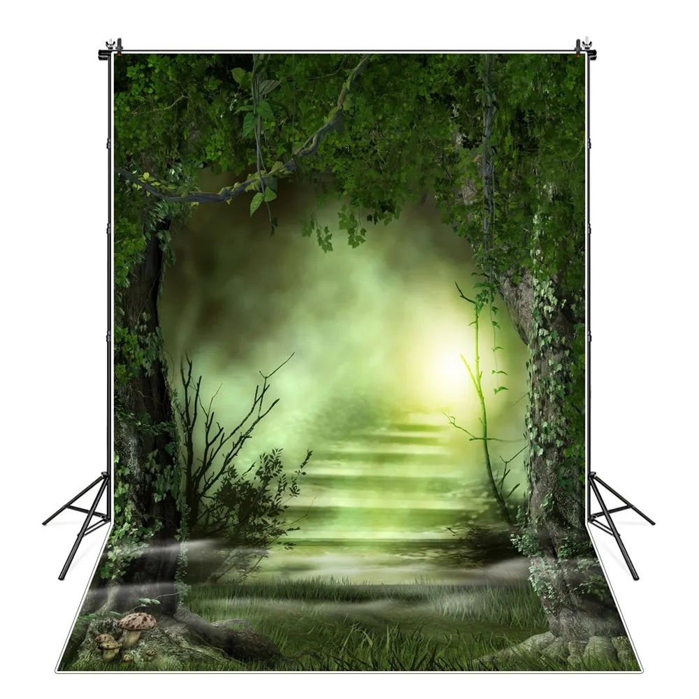 

Stairway To Heaven Photography Backgrounds Wonderland Fairy Tale Jungle Forest Gate Photography Backdrops Photographic Portrait