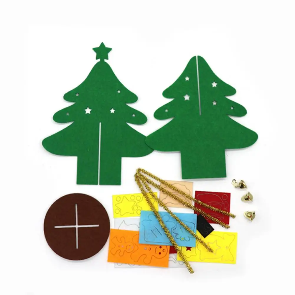 Baby DIY Toy Christmas Tree Craft Assembly Easily Decorative Non-woven Fabric Interesting Handmade Christmas Tree Craft Kit Toys