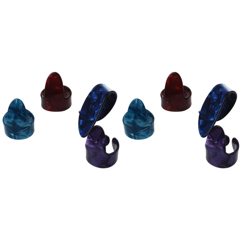 

6 медиаторов для пальцев + 1 медиатор для большого пальца гитара из пластика