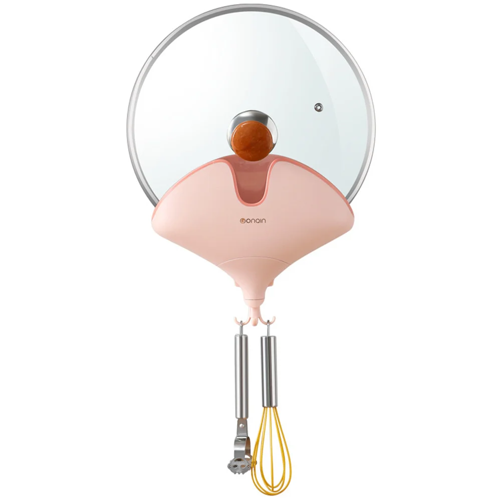 

Wall Type Shelf For Pot Lid Artifact U-shaped Card Slot Pot Cover Rack Household Wall Storage Rack