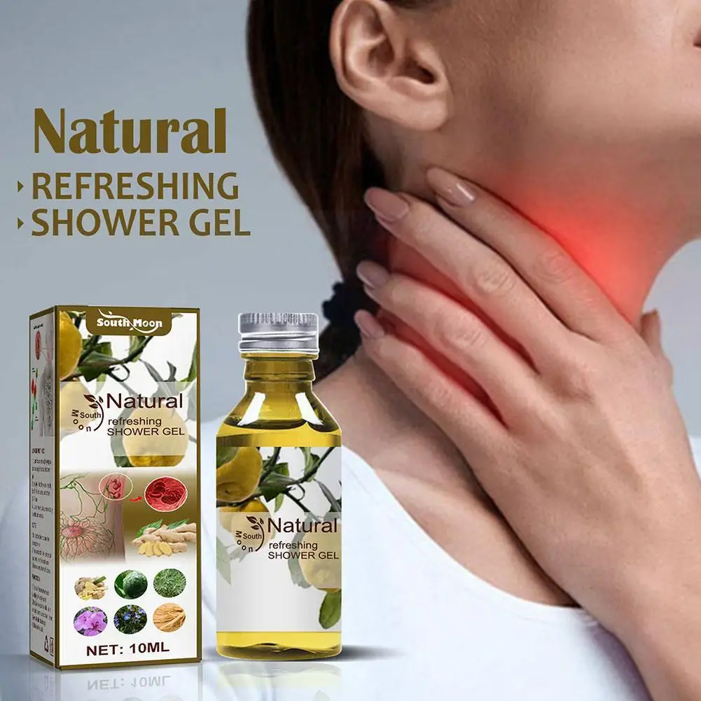 

1pc 10ml Lymph Drainage Herbal Body Wash Herbal Body Essence Slim Improves Skin Fat Ginger Reduce Sleep Body Wash Keep Whit V6G9