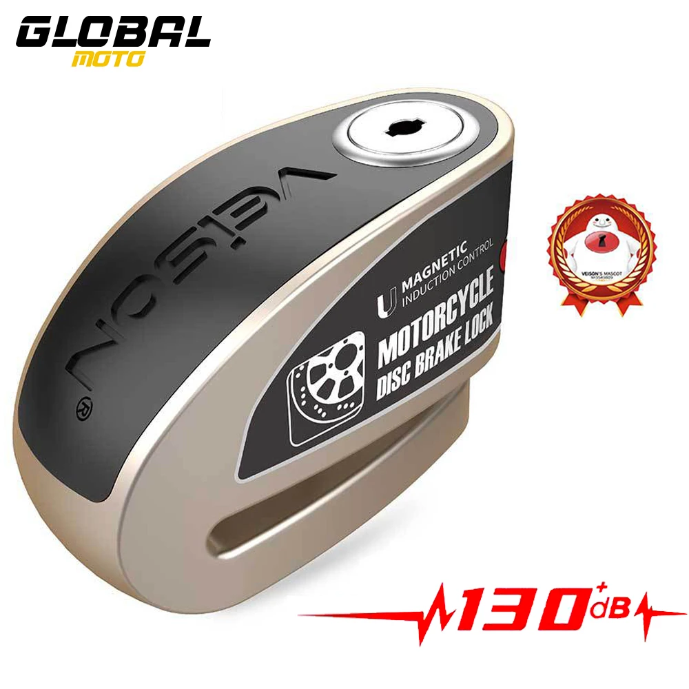 

Waterproof Motorcycle Alarm Lock Bike Disc Lock Warning 130DB Security Anti Theft Brake Rotor Padlock Disc Brake Lock