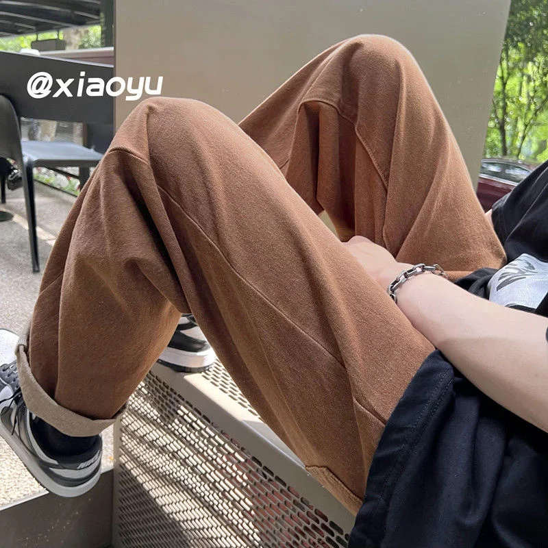 Summer 3 Colors Oversized Jeans Men Fashion Casual Wide Leg Jeans Mens Streetwear Hip Hop Loose Straight Denim Trousers Men