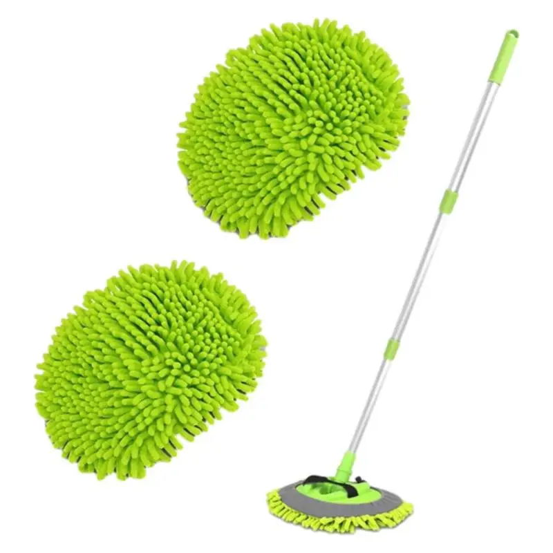

Microfiber Car Wash Brush 45in 2 In 1 Auto Wash Mop With Handle Car Cleaning Tool Kit Washing Car Truck RV 3 Mop Head And 3 Pole