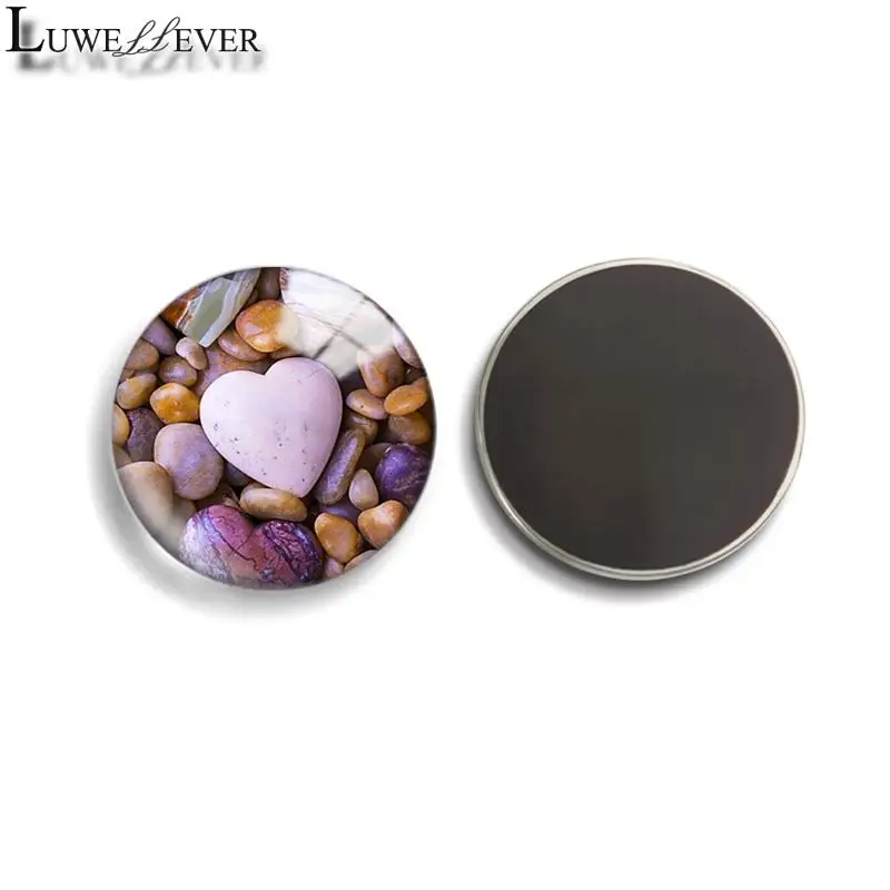 

30mm 35mm Shell Blackboard Round Glass Refrigerator Fridge Magnet Findings 655 Parts Accessories