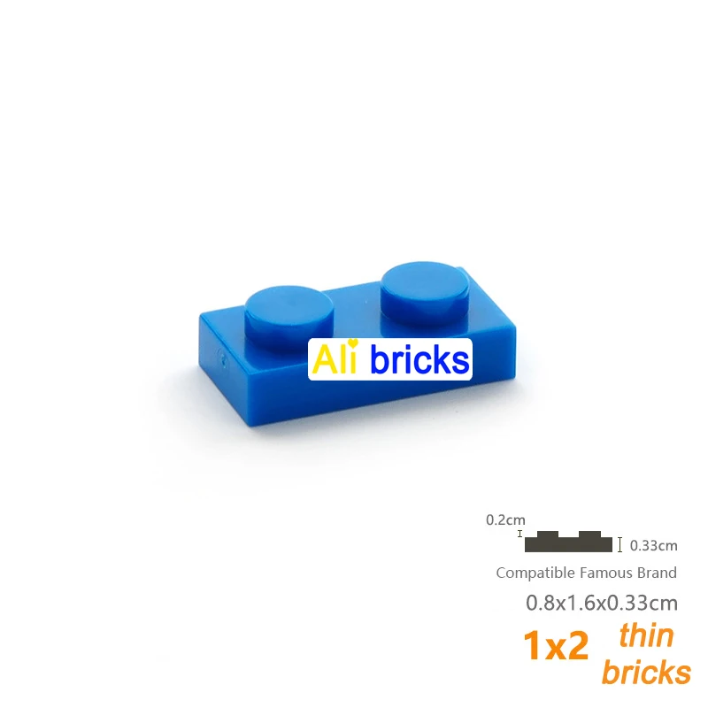 Фото 100 шт./партия, Детский конструктор MOC, 1x2 №2