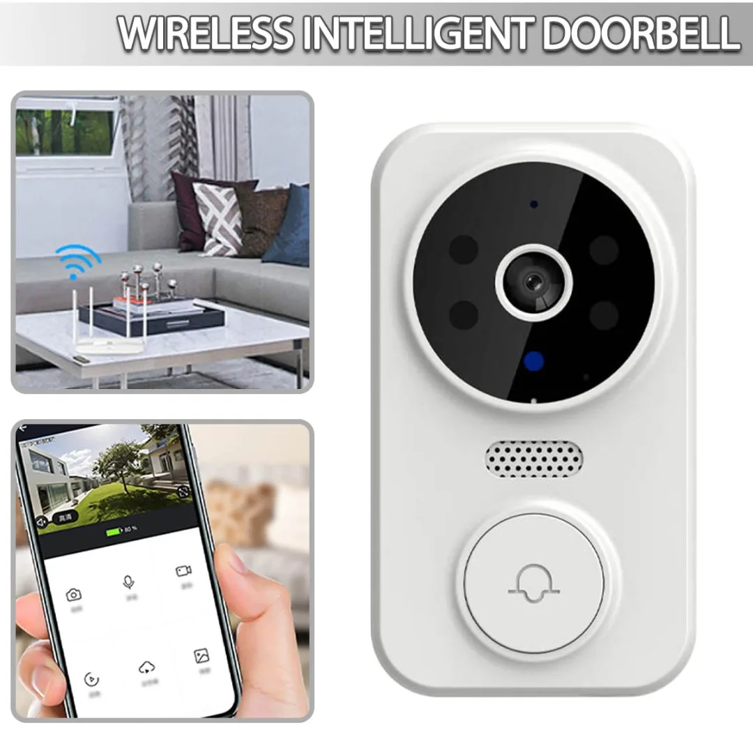 

Умный видеодомофон портативный умный беспроводной дверной звонок Голосовая система двусторонний домофон удаленный мониторинг дверной Звонок