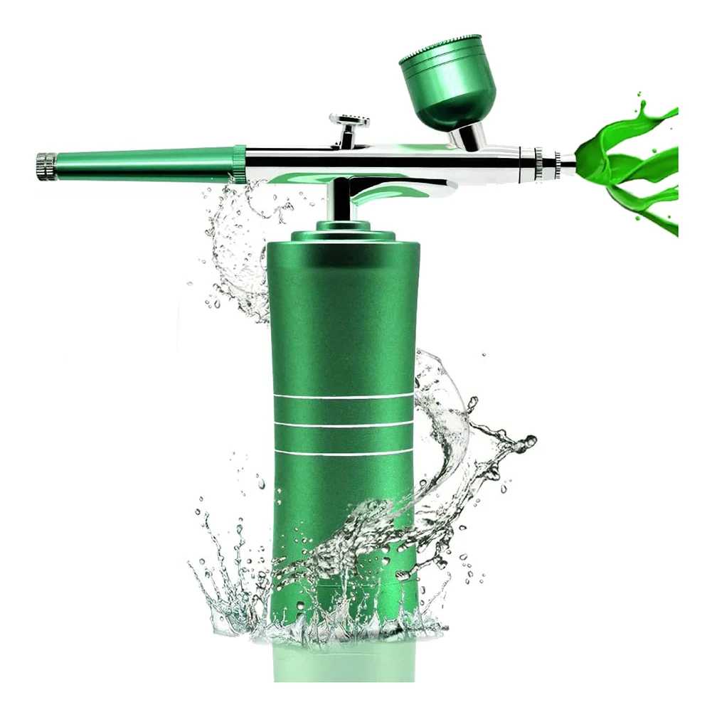 

Мини-Аэрограф портативный беспроводной Аэрограф с компрессором перезаряжаемый ручной Аэрограф набор краски (зеленый)
