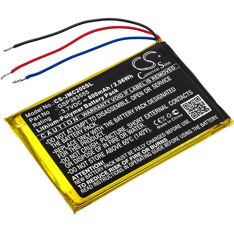 

CS 800mAh / 2.96Wh battery for JBL Clip 2, Clip 2 AN, CLIP2BLKAM, CS056US, P04405201 GSP383555