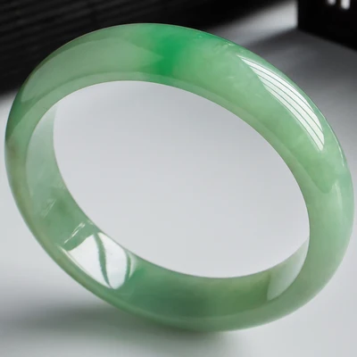 

zheru Jewelry Natural Myanmar jade light green 54mm-62mm bracelet Princess jewelry bracelet gift for mom the best gift for girlf