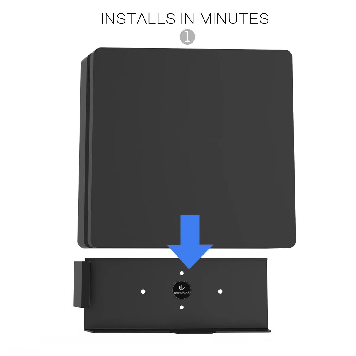 Фото Настенное крепление Monzlteck для PS4 Slim, полностью металлическое Вертикальное Крепление на стену для экономии пространства, легко устанавливае... №3