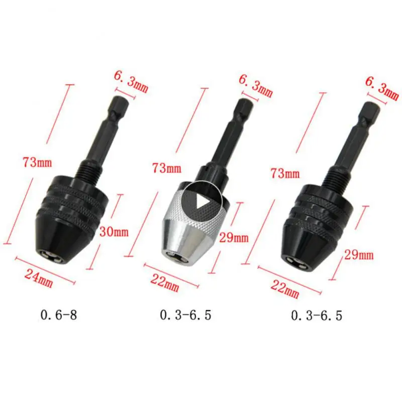 

Hex Shank Drill Bits Adapters Alloy Keyless Screwdriver Impact Driver Adaptor Drill Chuck Adapter Fixture Tools Mini Hand Tools
