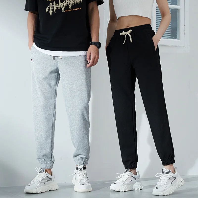 

Hot Sale 2022 New Men Women Casual Pants Spring Autumn Solid Color Men Sweatpants Elastic Lace-up Men Sports Jogging Pants S-5XL
