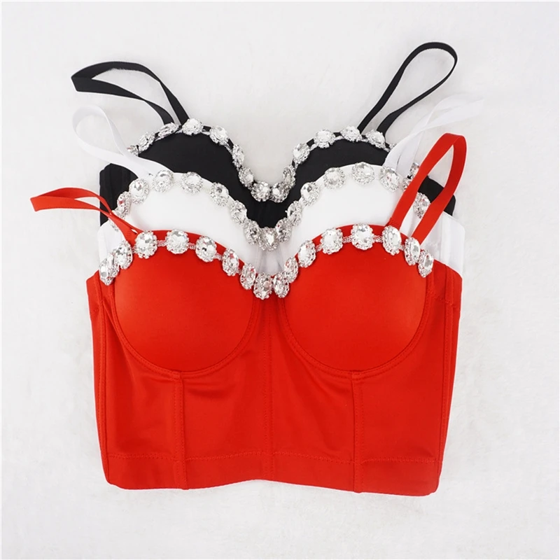 Cupnaya Блестящий женский короткий топ Мягкий корсет пуш-ап летний сексуальный