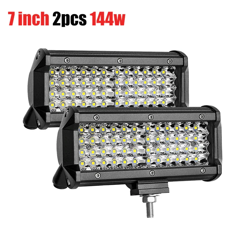 

120W Combo Led Light Bars Spot Flood Beam 4x4 Spot 12V 24V 4WD Car Accessories LED Headlight For Auto Boats SUV ATV