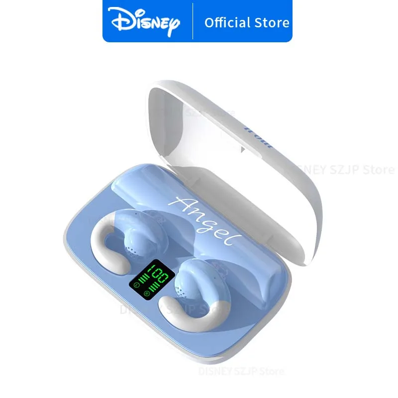 

New Disney Stitch Clip-on Wireless Bluetooth 5.3 Earphones X9 HiFi Sound Headset LED Digital Display Headphone Long Endurance