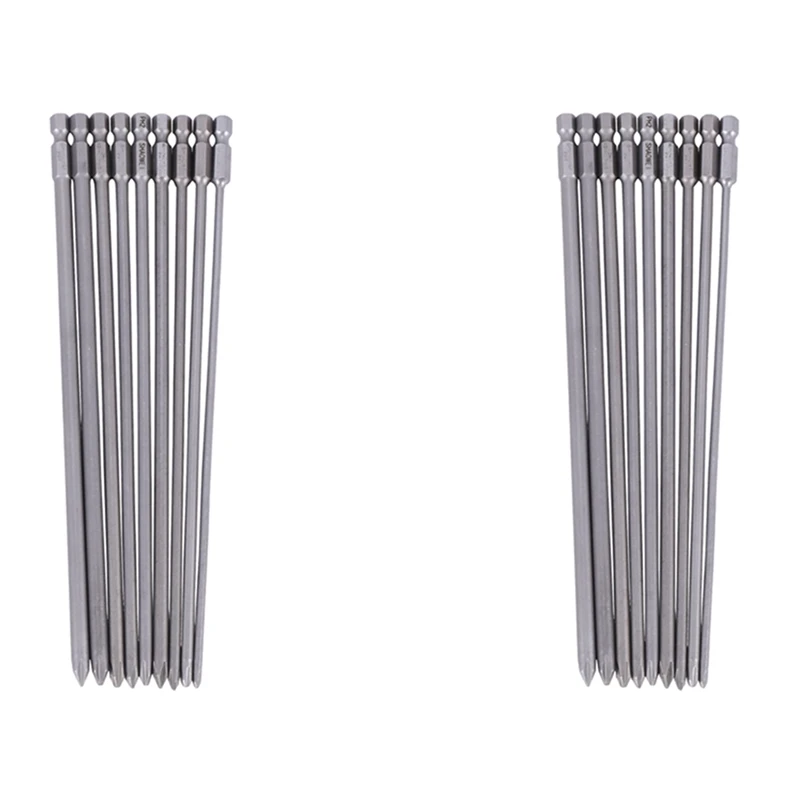 

TOP 18Pcs 1/4 Inch 200Mm Ph1 Ph2 Phillips Magnetic Long Hex Cross Head Screwdriver Bits S2 Electric Drill Power Driver Tools