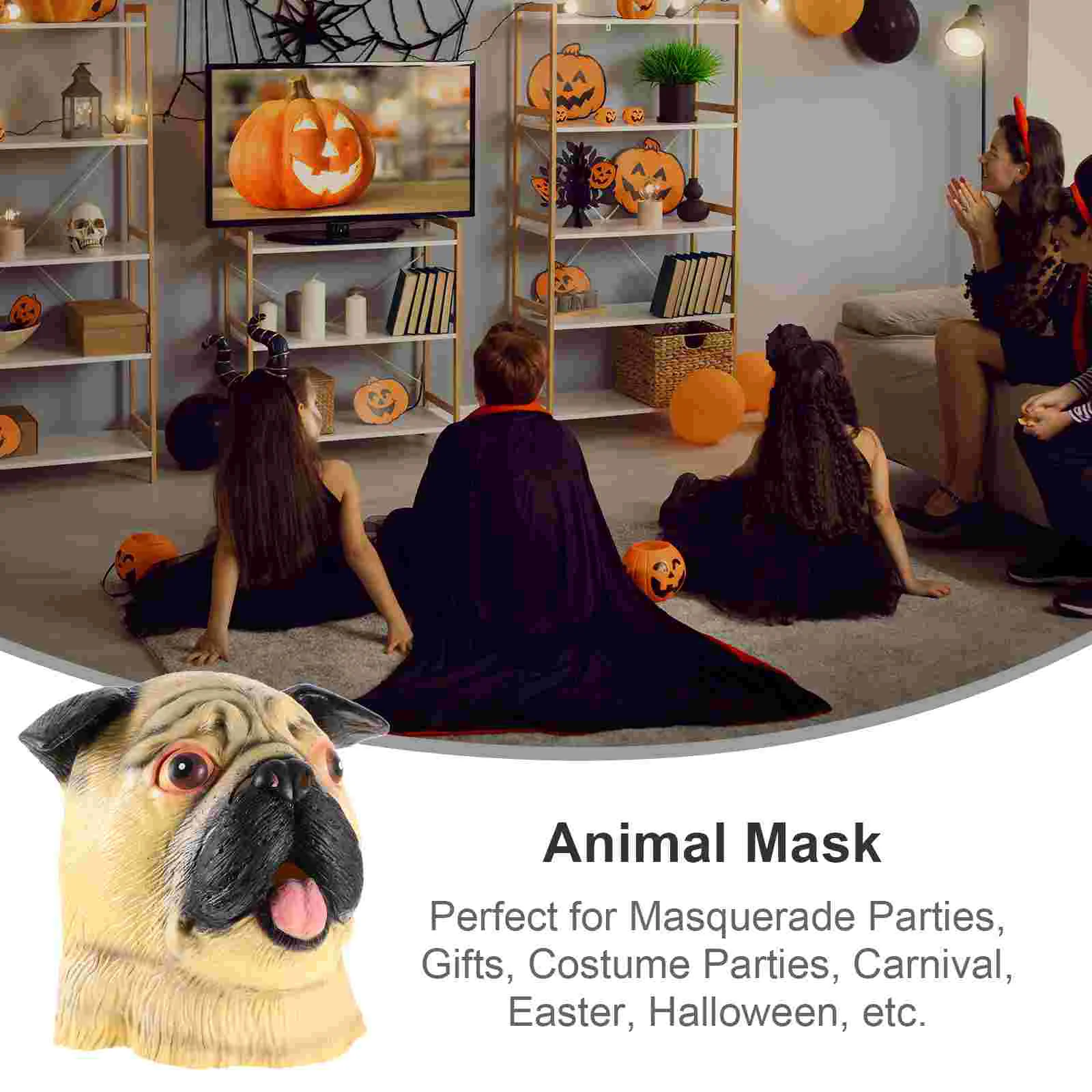 Хэллоуин искусственные маски наряд реквизит для косплея голова животного собака