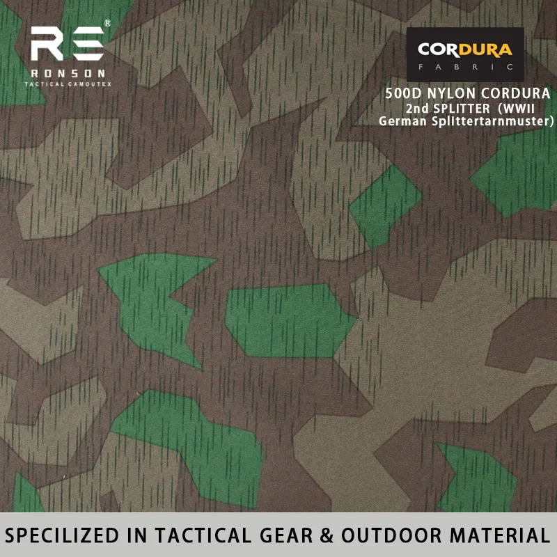 Фото Тактический рюкзак из нейлона Cordura 500D с камуфляжным принтом Splinter, водостойкое ПУ-покрытие, для военного снаряжения и кемпинга №1