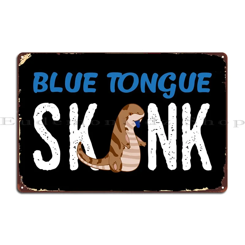 

Blue Tongue Skink Reptile Metal Plaque Design Kitchen Club Bar Designer Classic Tin Sign Poster