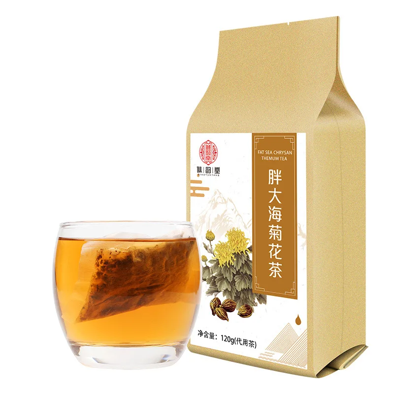 

Чай из жира и морской хризантемы 240 г/60 пакетов, треугольный пакет, лакричный, апельсиновый, мятный чай для горла, полезный, для похудения, кра...
