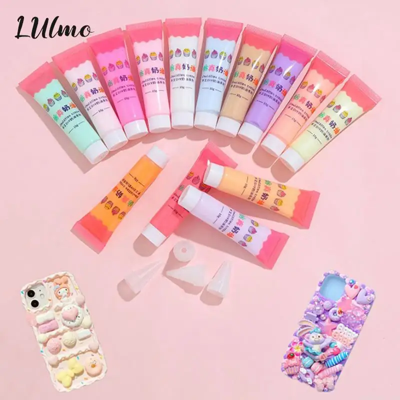 

Моделирующий гель для крема, 15 мл/бутылка, поддельная глина для взбитых кремов «сделай сам», чехол для мобильного телефона, блестящий крем для торта, мягкое Глиняное украшение