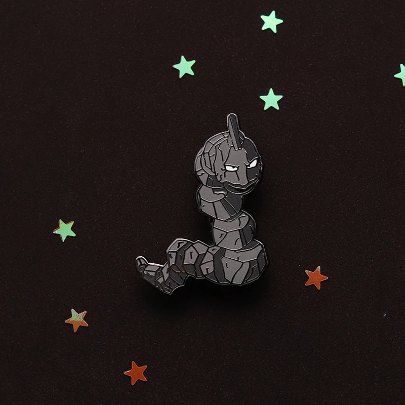 Japanese Anime Hard Enamel Pin Cartoon Stone Snake Spirit Character Brooches Lapel Backpack Badge Jewelry Gifts For Kids Friends
