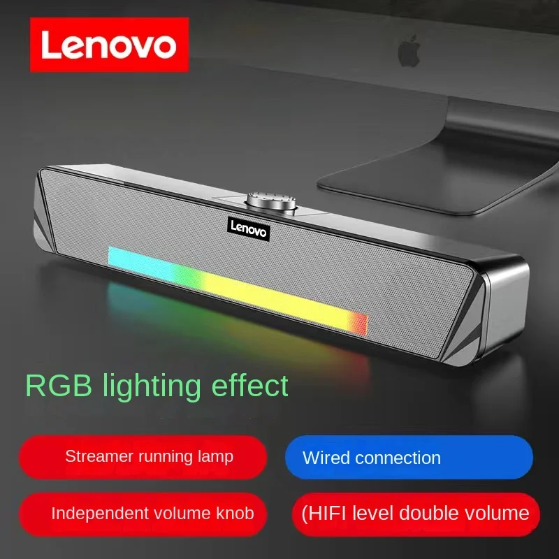 Оригинальный динамик Lenovo TS33 AUX Bluetooth 5,0, домашняя звуковая панель с объемным звучанием для домашнего кино, звуковая колонка для настольного компьютера, сабвуфера, Новинка