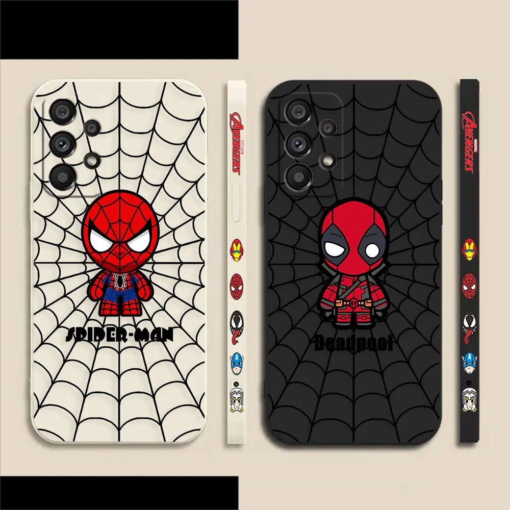 

Marvel's Spider-Man Deadpool Phone Case For Samsung Galaxy A72 A71 A53 A52 A51 A42 A32 A31 A23 A22 A21S 4G 5G Colour Liquid Case