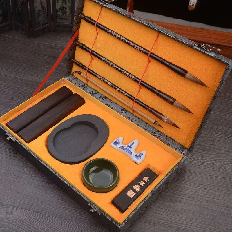 

Набор кистей, полный набор из четырех сокровищ ручка, чернила, бумага, чернила