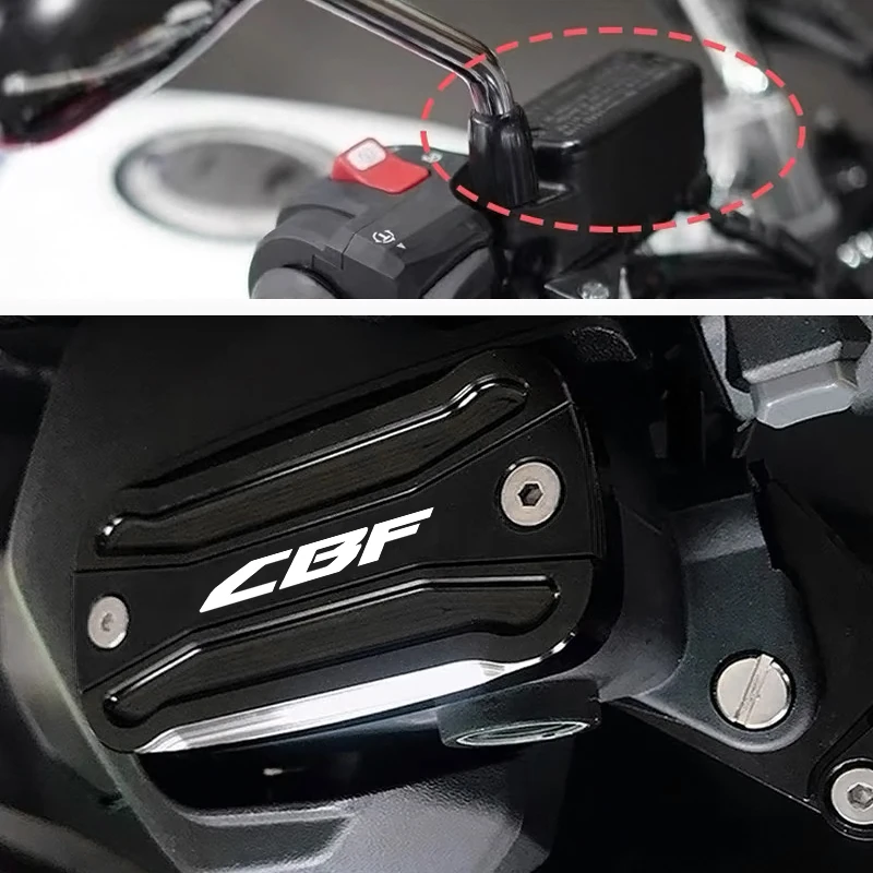 Фото Крышка бачка переднего тормозного масла с ЧПУ для мотоциклов Honda CBF 500, 600, 600S, 1000, CBF500, CBF600, CBF1000, CBF600S №2