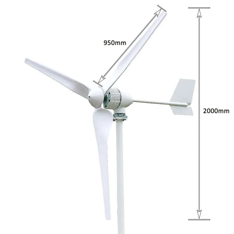 Горизонтальная ветряная турбина для домашней фермы 10 кВт 12 В 24 в 48 электрический