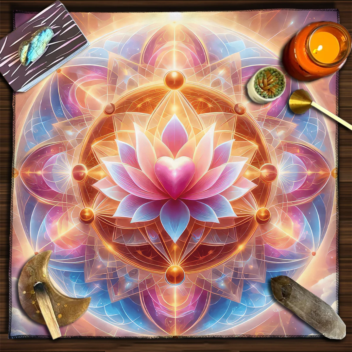 

Скатерть Таро LVJIA Мандала Цветы Жизни Полиэстер