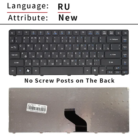 US/Русская клавиатура для ноутбука Acer Aspire 4738... 4736.4745.4739.4810.3820.4535.4740.3720.3750.4749.ms2271.ms2306.ms2340 4733z
