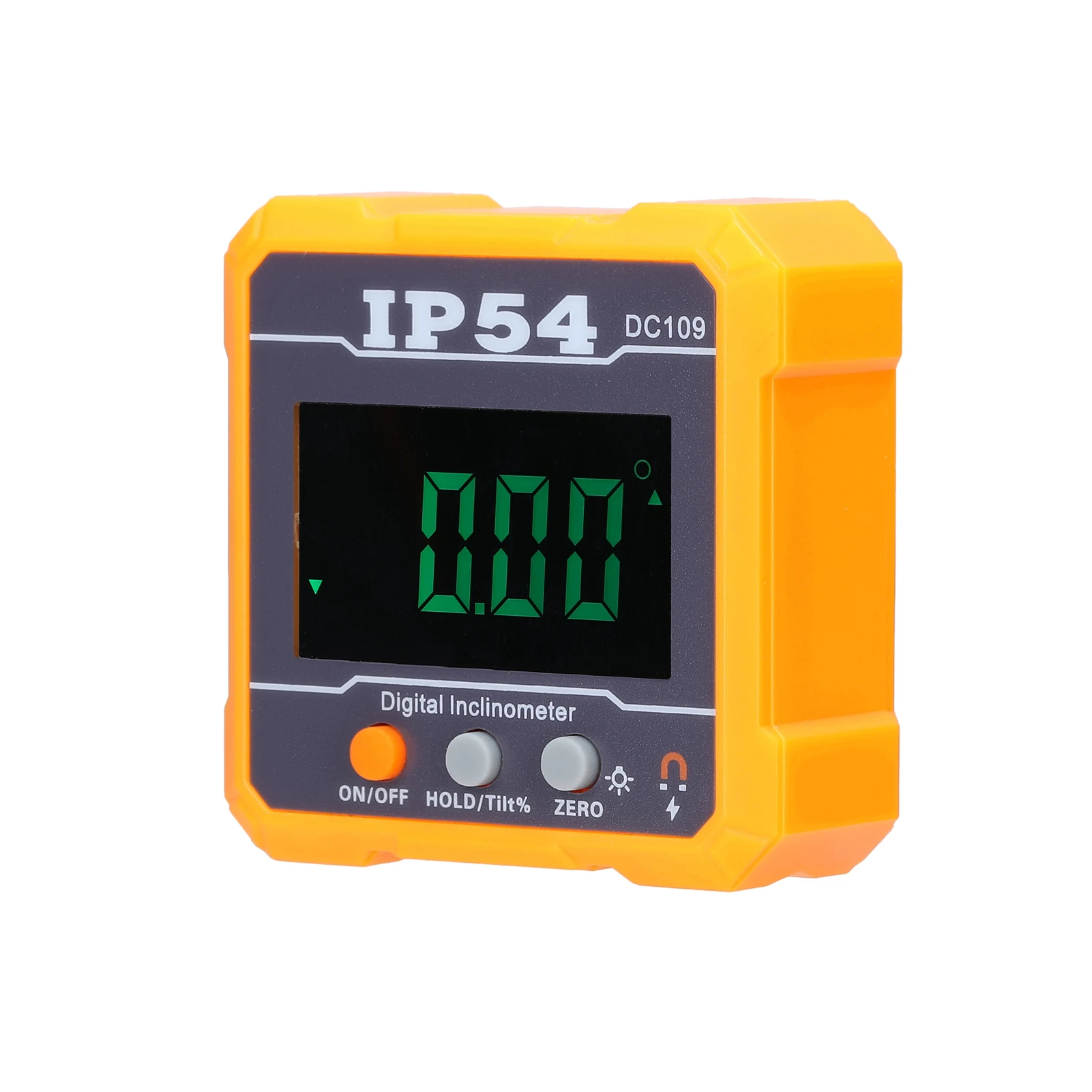 

4*90° IP54 Portable High Precisions Digital Protractor Inclinometer Absolute Relative Slope Measurement Data Hold Function
