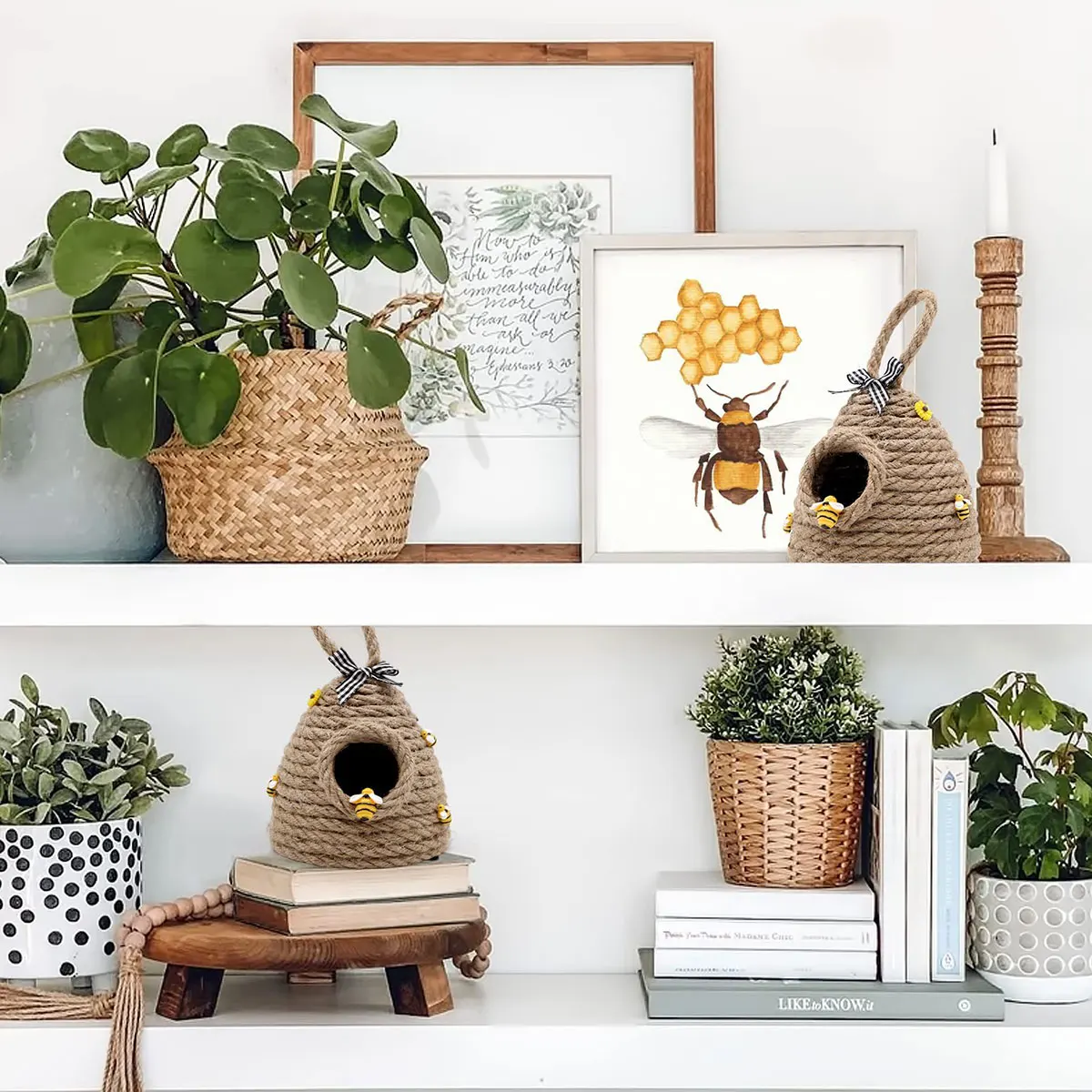 Украшение для улья джутовая подвесная пчела искусственное украшение ручной