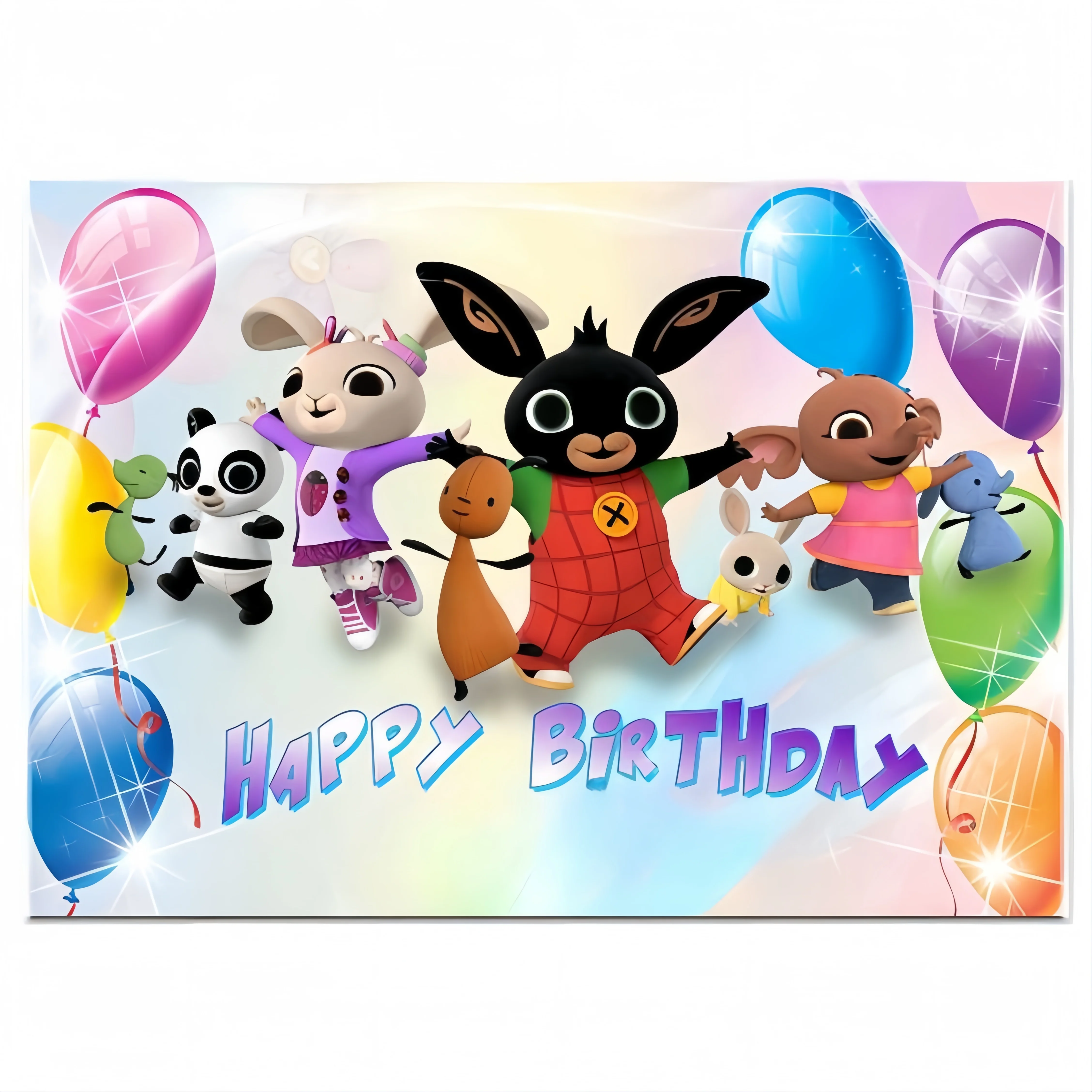 Детский фон для фотосъемки с изображением кроликов