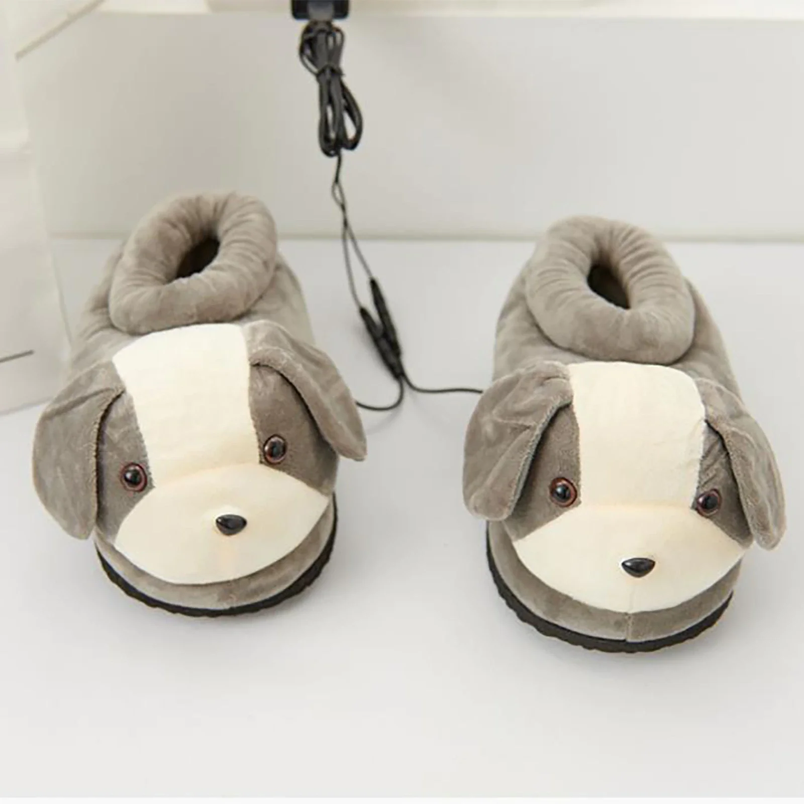 

Cute Feet Warm Slippers USB Foot Warmer Shoes Computer PC Electric Heat Slipper for Home Travel Office