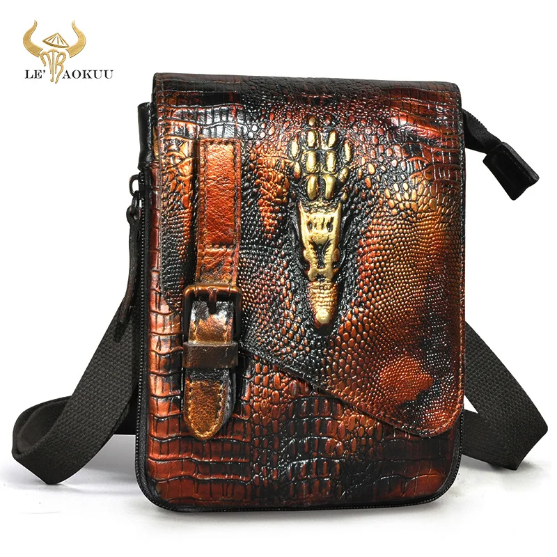 

Real Bull Leather Male Travel Multifunction messenger Satchel Tablet Shoulder bag Fanny Waist Belt Pack For Men 611-6