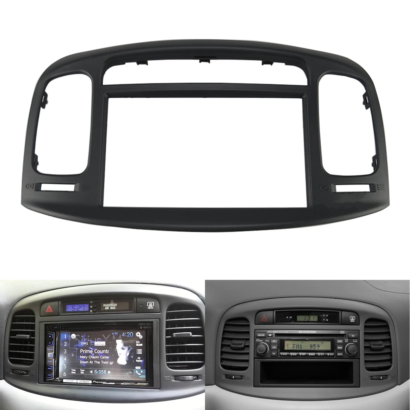 

2Din Car Radio Fascia for HYUNDAI Accent 09-12 DVD Stereo Frame Plate Adapter Mounting Dash Installation Bezel Trim Kit