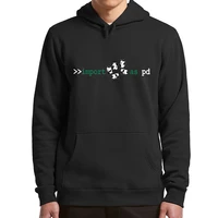 imported panda python programming computer science hoodie import pandas as pd geek nerd funny pullover for programmers