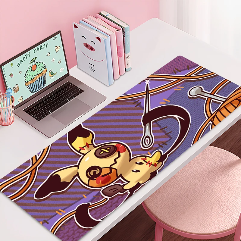 Фото Игровой коврик для мыши P-Pokemons M-Mimikyus офисный ковер коврики для мыши геймерские настольные аксессуары компьютерные большие настольные коврики ПК аниме коврик для мыши №1